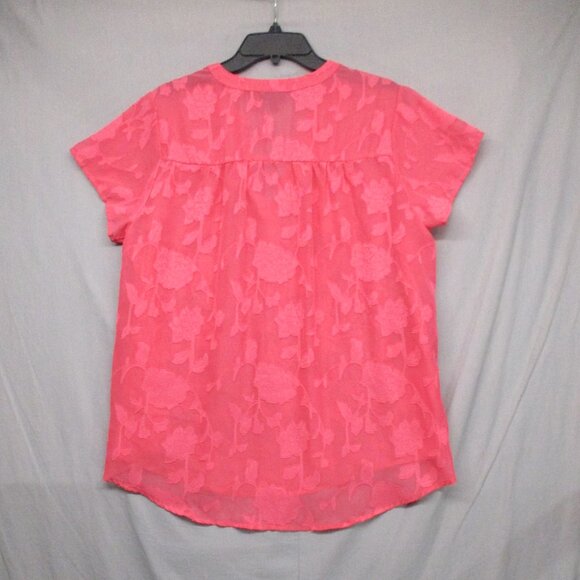 Torrid Floral Sheer Tunic Top Pink Women Size | 00 - Picture 9 of 11
